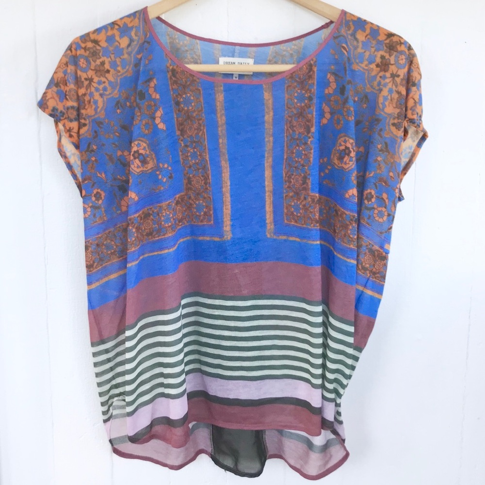 Anthro Dream Daily Scarf Print Top